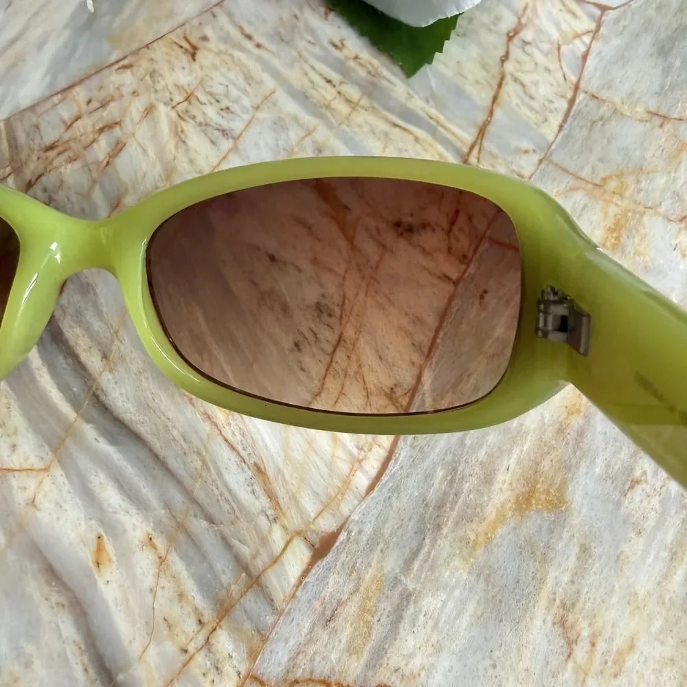 Women's Sunglasses Lime‎ Green Brown Lens Sporty Fashion Eyewear